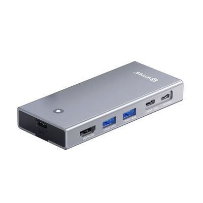 Switss® - Hub USB-C 5-en-1 avec boîtier SSD M.2 - HDMI 4K - 100W PD
