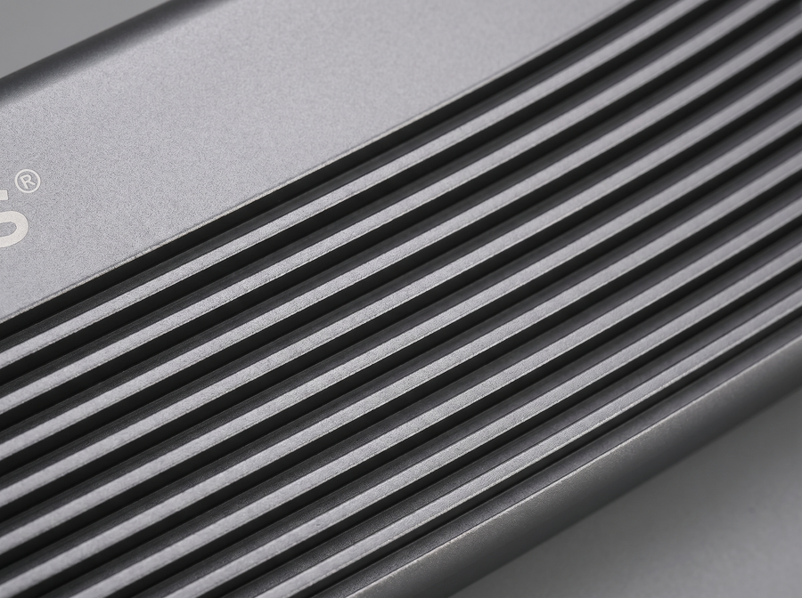 Dramatische macro van de cooling fins