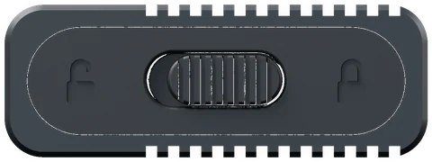 Vooraanzicht van de behuizing, 13 mm dun